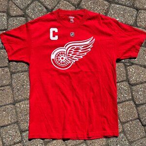 Zetterberg Reebok Detroit Red Wing NHL Hockey T Shirt Men Sz L